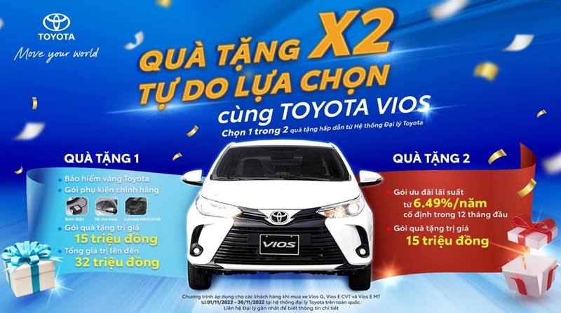 Toyota Vios giảm đến 45 triệu đồng cuối năm