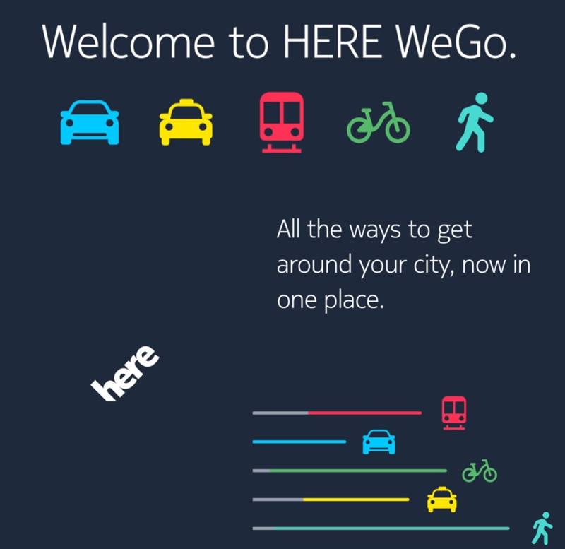 Phần mềm chỉ đường Here WeGo