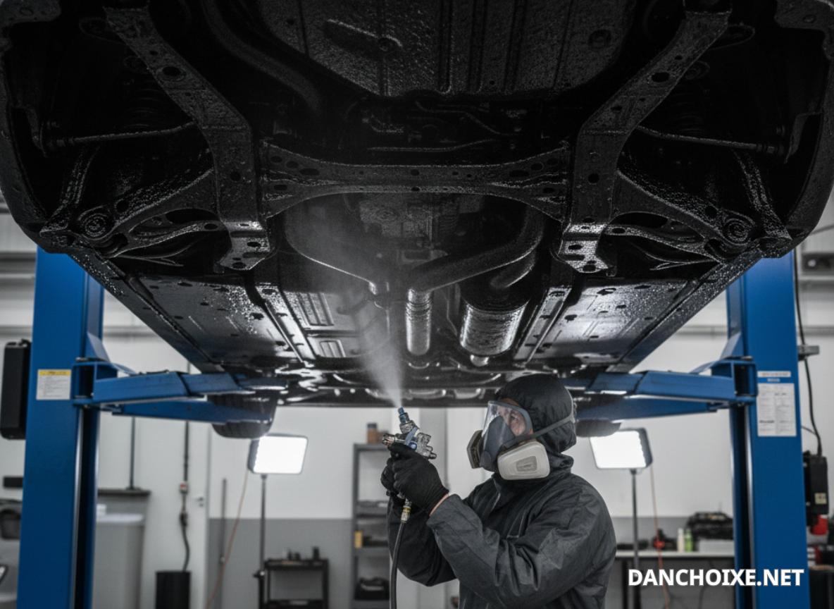 Khi mới mua khum gầm xe cong mới nên phù gầm để tránh rỉ sét 