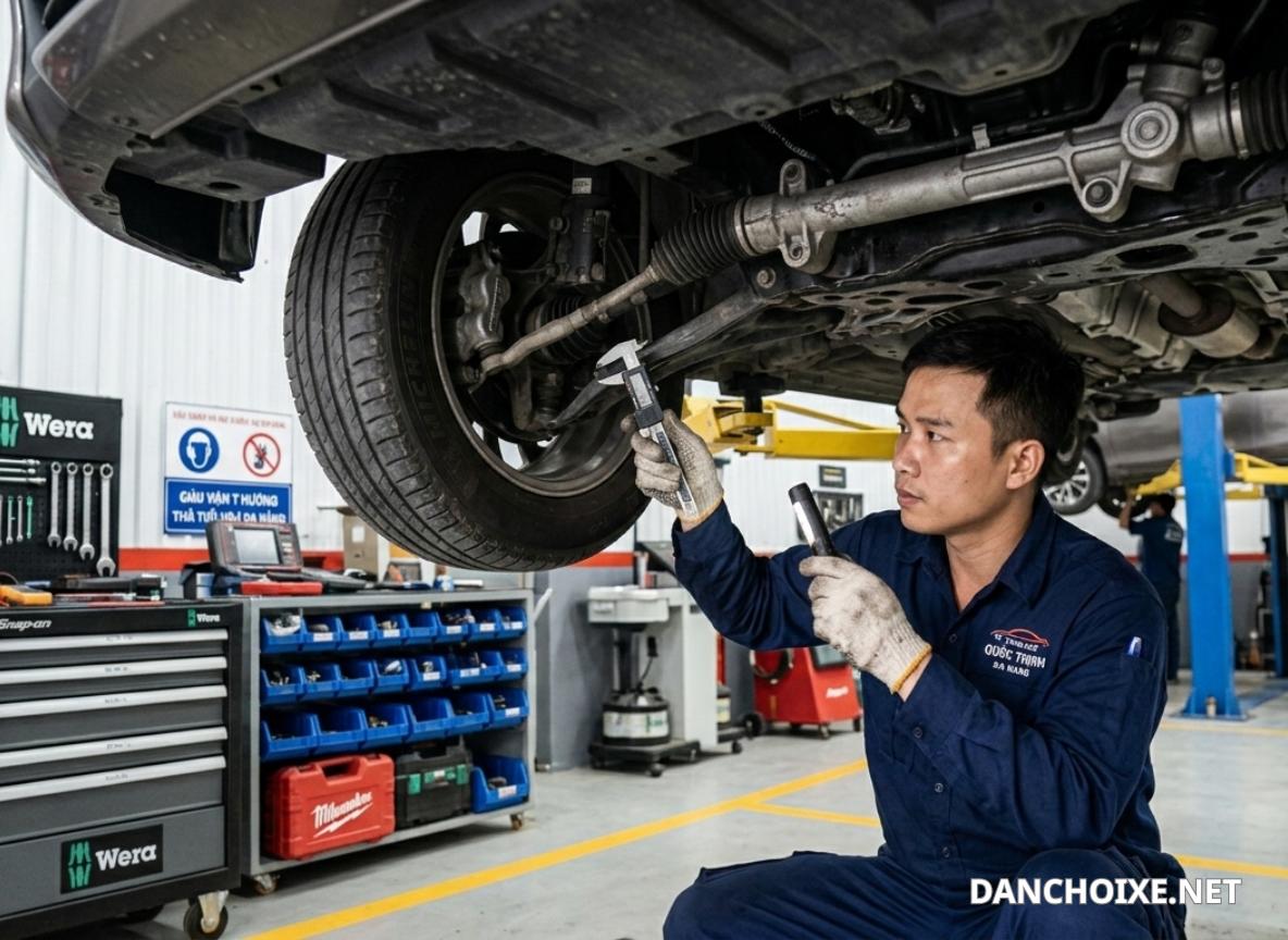 Làm ảnh hưởng đến hệ thống treo và rô-tuyn lái