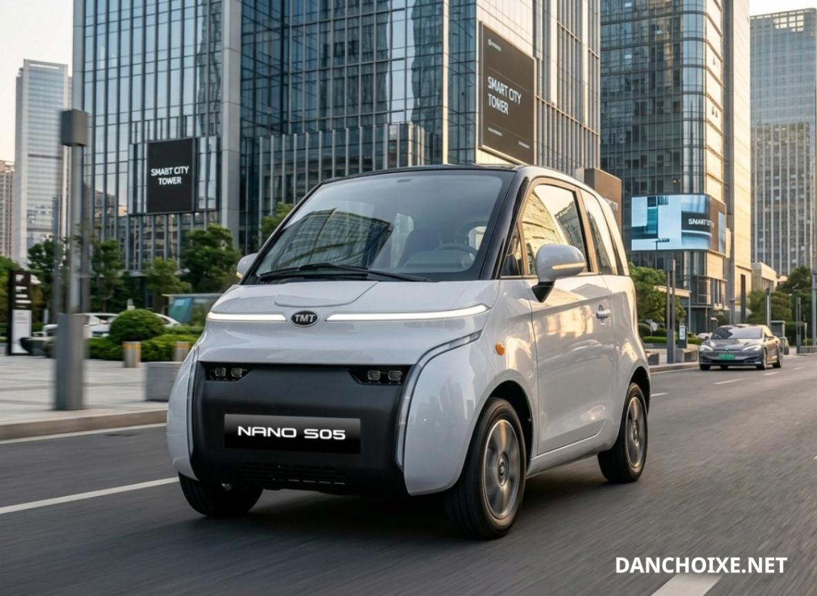 TMT Nano S05 với thiết kế siêu nhỏ gọn có thể di chuyển trong đô thị thay cho xe máy